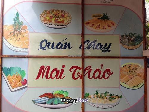 Restaurant sign at Mai Thao in Tay Ninh