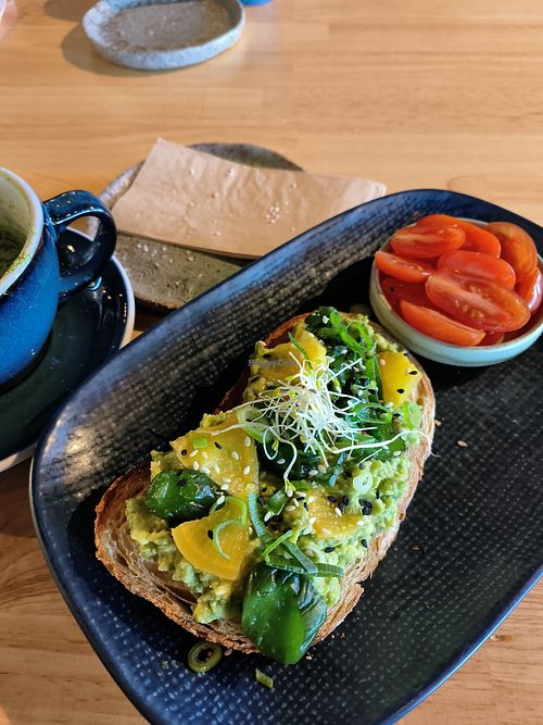 Smashed Avo Made Vegan (added tomatoes) at Cloud Eleven Esperance  in Esperance