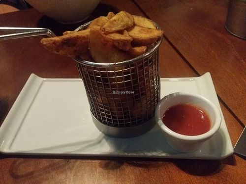 Wedges and some form of a Dip at Umi Falafel - Dame St in Dublin