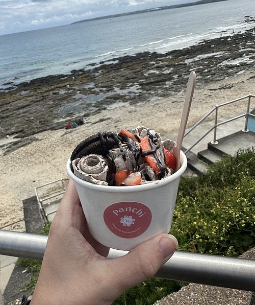 Vegan Oreo rolled ice cream!! 🍦   at Panchi Ice in Falmouth