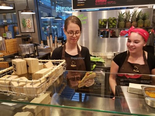 making a sandwich at Plants By Us in Helsinki