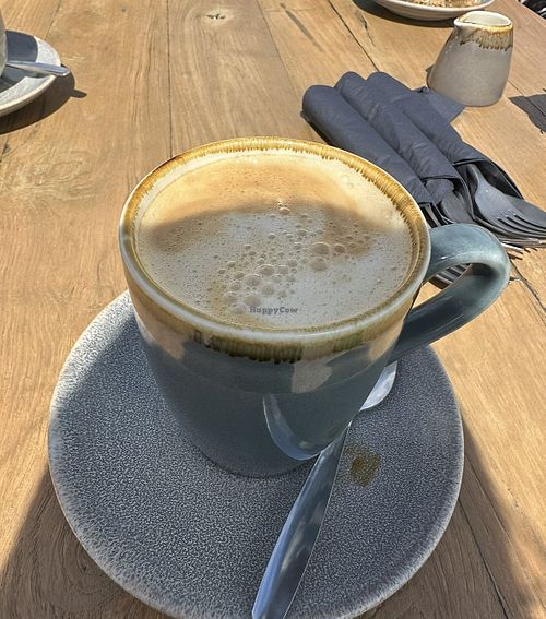 Vegan latte!  at The Linhay in Burton Upon Trent