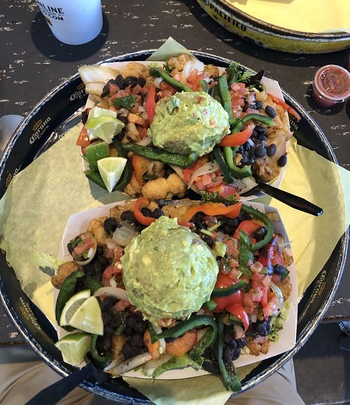 Veggie Taco Bowl, no oil   at Rusty Taco in Hurst