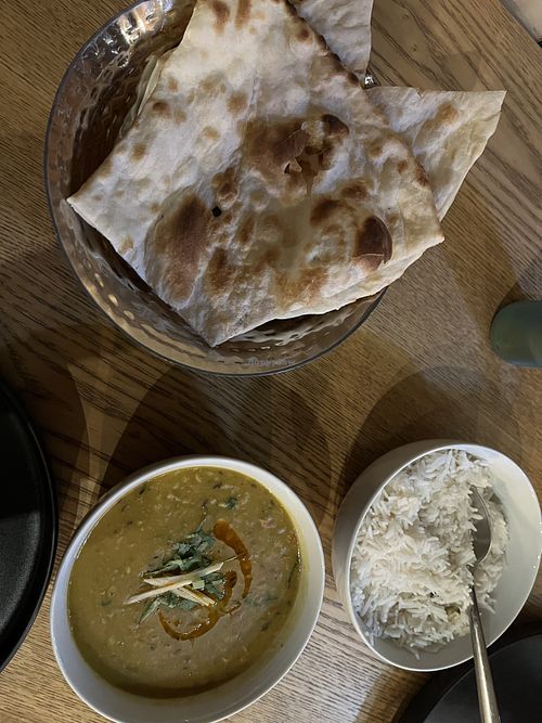Lentil Dal with Naan  at Zaika   in Klagenfurt