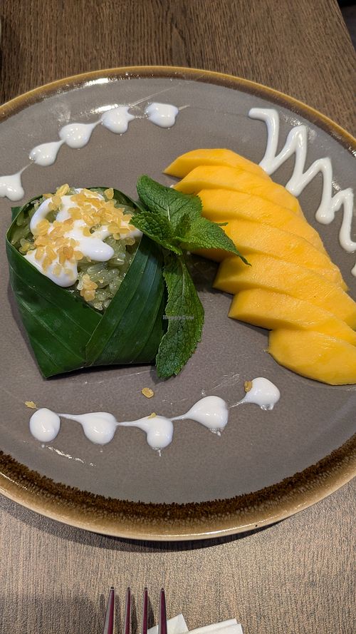 Mango sticky rice (don't skip it!) at Sukawatee  in St Albans