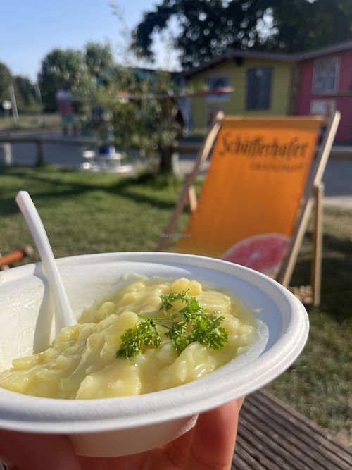 Veganer Kartoffelsalat für 3,50€ (Stand: 19.08.24), super lecker!   at LaLa Surfbar - Kiosk in Zingst