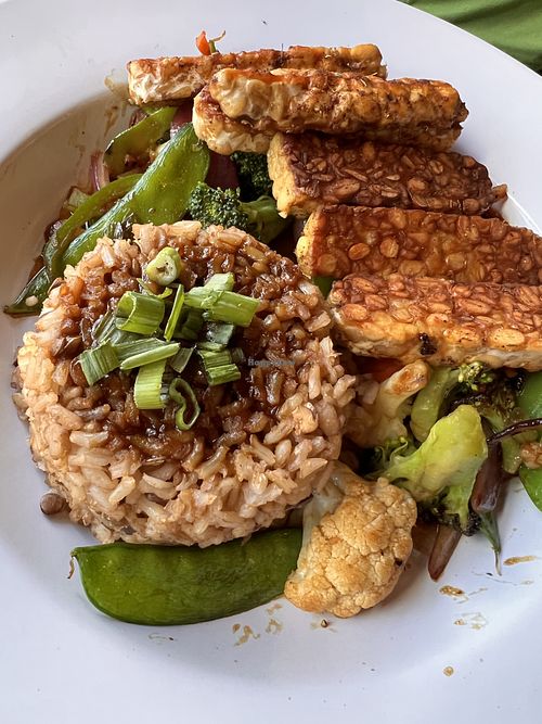 Sherpa Rice with tempeh   at River's End Restaurant in Bryson City