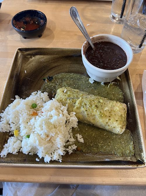 Lunch special made vegan by request    at Azteca D'Oro in Lakeland
