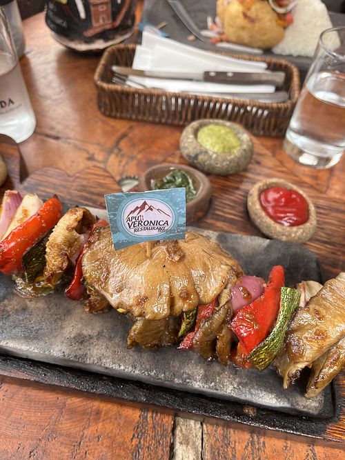 antichucos  at Apu Verónica in Ollantaytambo