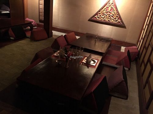 low seating area  at Royal Thai in Barcelona