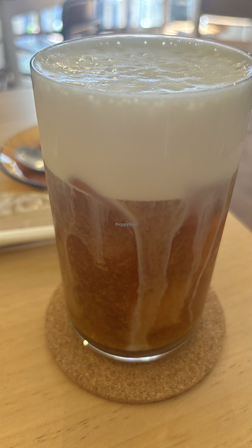 Iced cafe latte  at Folksaka in Osaka