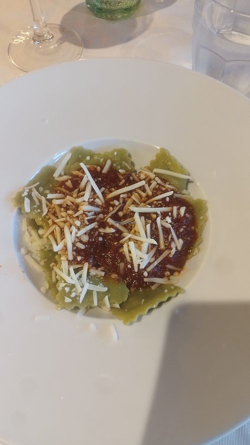 Raviolis de espinacas at Vertisol in Les Preses