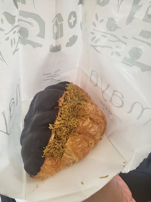 dubai chocolate croissant at Maya x The Cakery  in Hong Kong Island