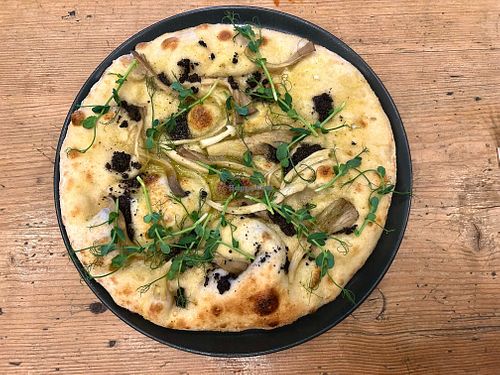 Wild mushroom, truffle & garlic flatbread at The Gun Pub in Heathfield