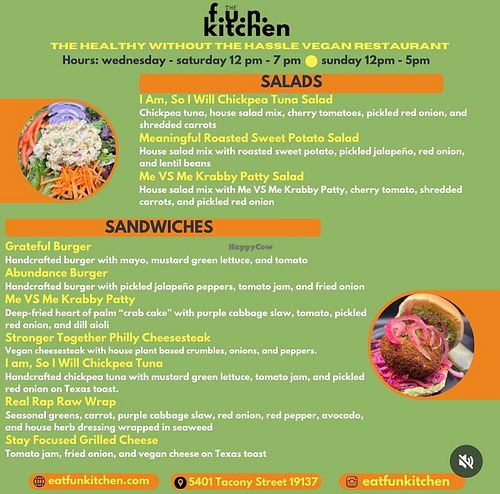 Menu at FUN Kitchen in Philadelphia