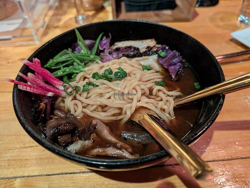Vegan ramen 🍜 at Remix Audio Bar in Santa Fe
