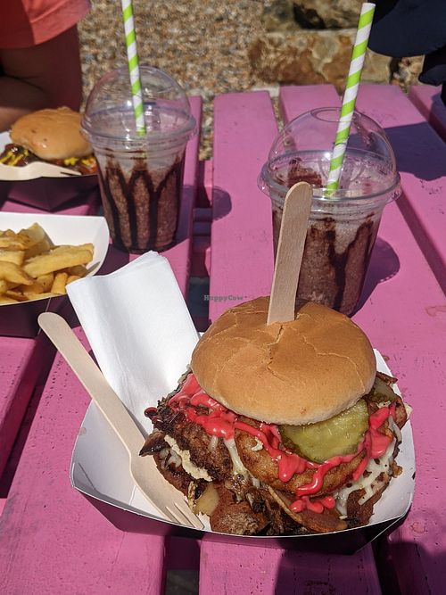 Burgers, fries and Oreo shakes at Hulas Beach Shack in Folkestone