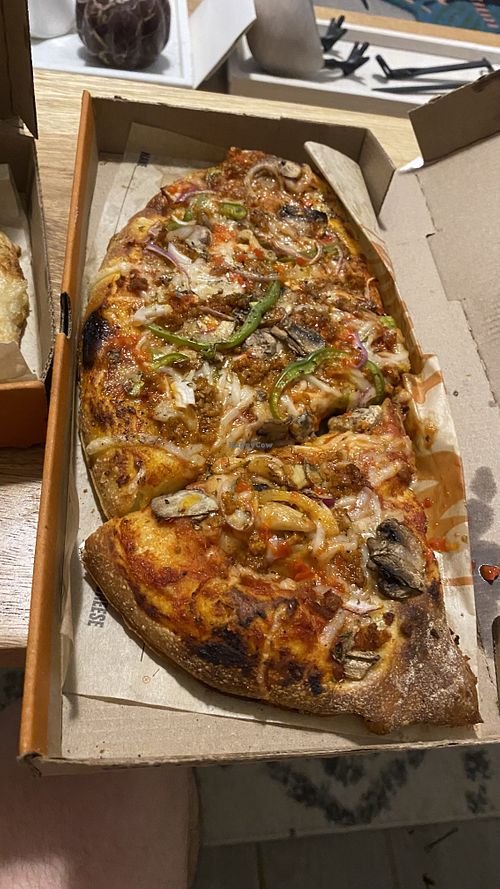 Half and halff  at Blaze Pizza in Orlando