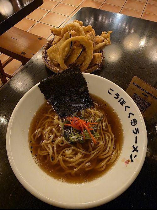 Vegetable tempura ramen at Kohoku-Ku Ramen in Chicago