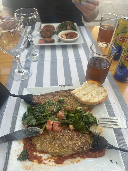 Eggplant and Meatballs (in the back)  at Ege'de Maya Bodrum in Mugla