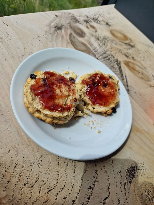 Scone with jam. at Spurn Point Visitor Centre Cafe in Hull