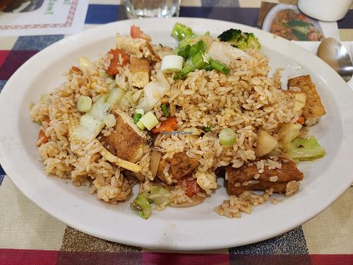 Fried rice (no egg, no oyster sauce) + tofu at Amazing Thai Cuisine in Seattle