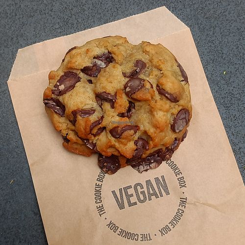 vegan choc chip cookie at The Cookie Box   in Melbourne