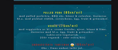 Sometimes the vegetarian option is vegan at Restaurang Vardagslyx i Örnsköldsvik in Oernskoeldsvik