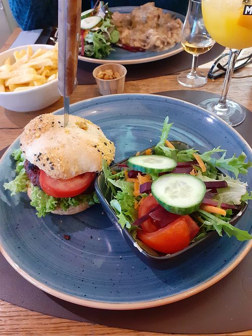 Vegan Butcher burger at Albert 1 in De Panne