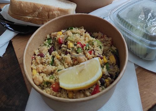 Vegan salad at Safari Bar in Premantura