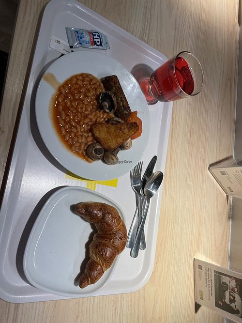 Vegan breakfast  at IKEA in Glasgow