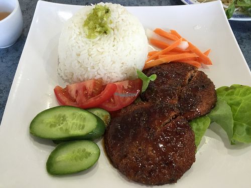 rice dish at World Vegan in Cabramatta