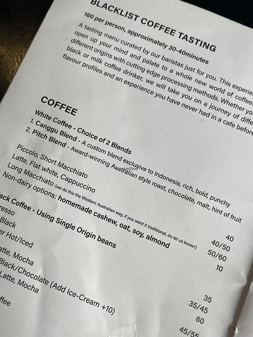   at Blacklist Coffee Roasters in Canggu
