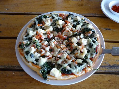 vegan pizza at Hong Sun - Raum Boon in Phuket