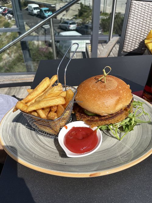 Vegan burger  at Berghotel Malta in Malta