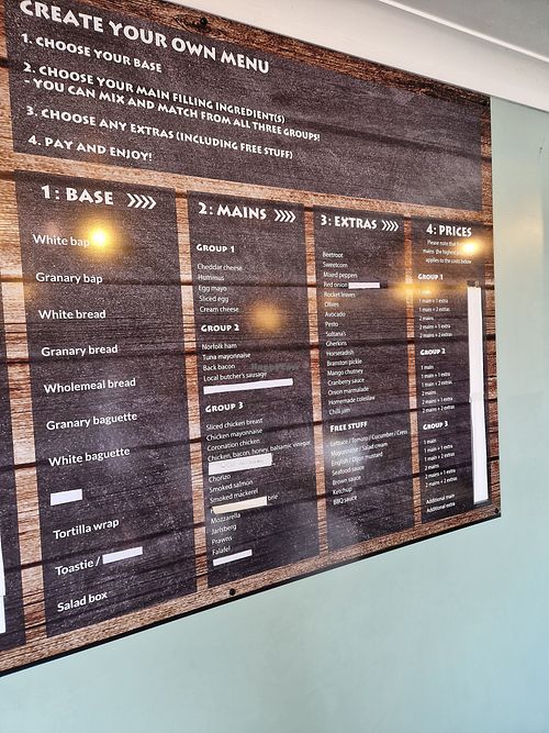 Menu at Seasons in Norwich