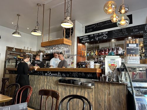   at Giuseppe's Eiswerkstatt Café in Dusseldorf