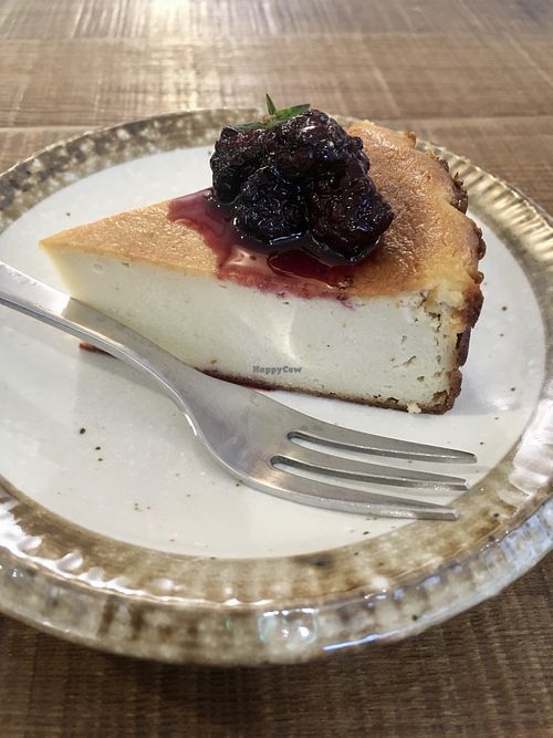 Basque cheesecake made from coconut cream and miso  at Dream Eater Snoreatery - 食夢 Snoreatery in Taipei