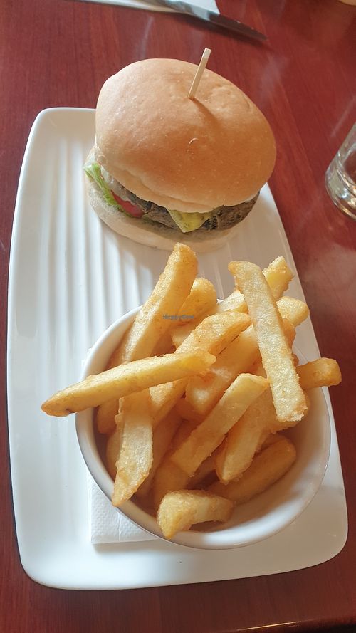 Vegan burger at The Albion Hotel in Kyneton