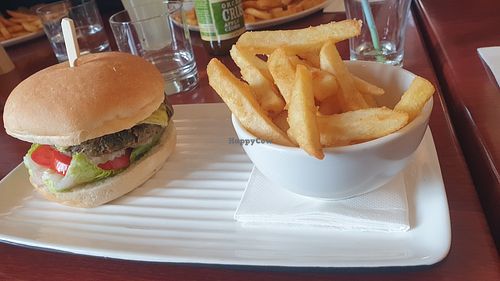 Vegan burger at The Albion Hotel in Kyneton