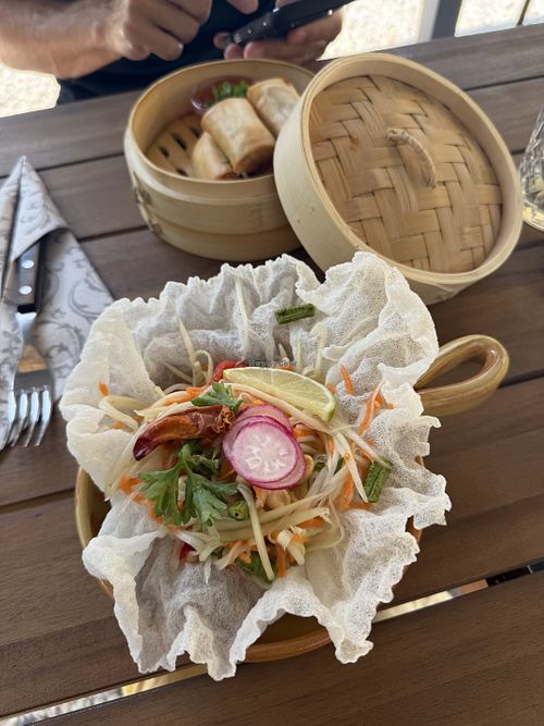 Papaya Salad (make sure to ask for vegan)  at Thalerium in Krumpendorf
