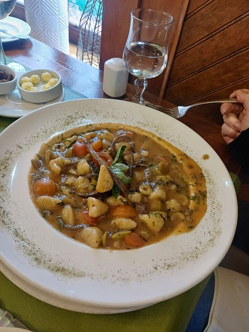 Gnocchi semola melanzane affumicate at Don Vito e Zanoni in Vina Del Mar