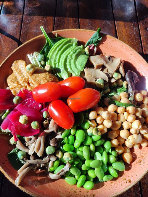 The only vegan option, vegan bowl at Bergmann's in Fredrikstad