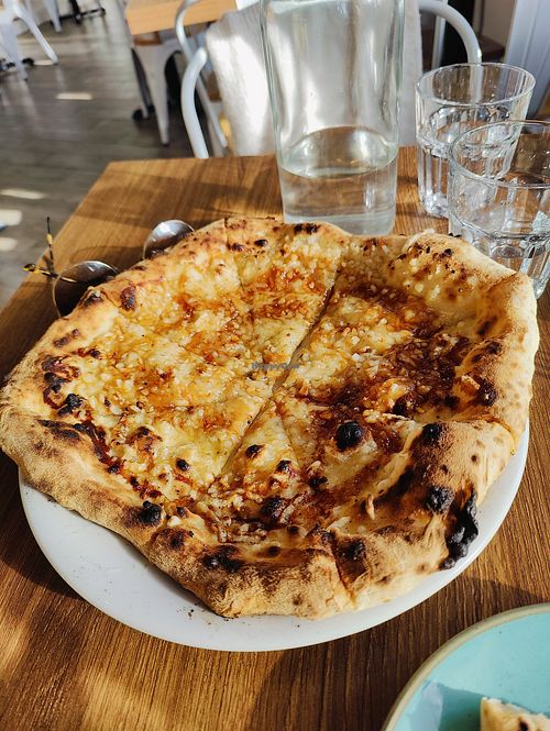 Marmite garlic pizza bread at Coastal Crust Pizza in Swanage