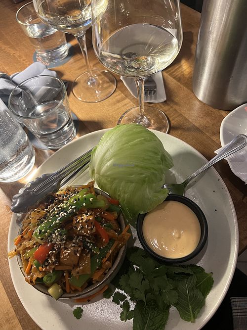 tofu lettuce wraps  at Moxies Boston Seaport Restaurant in Boston