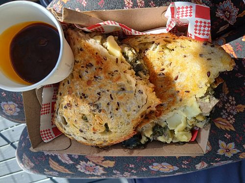 Vegan toastie at The Bondwood Cafe in Adamstown