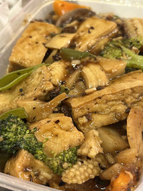 Tofu & mixed veg in black bean sauce   at Panda Chef in Houghton-le-spring