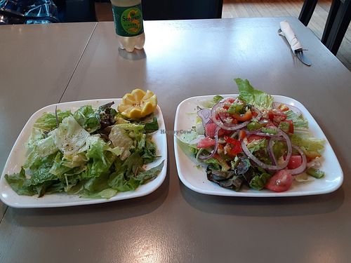The Lemon Salad on the left, and the Tomato Salad on the right. at Gladstone Corner Deli & Grill in Peapack