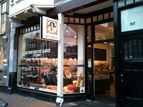 Outside at De Vegetarische Traiteur in Amsterdam