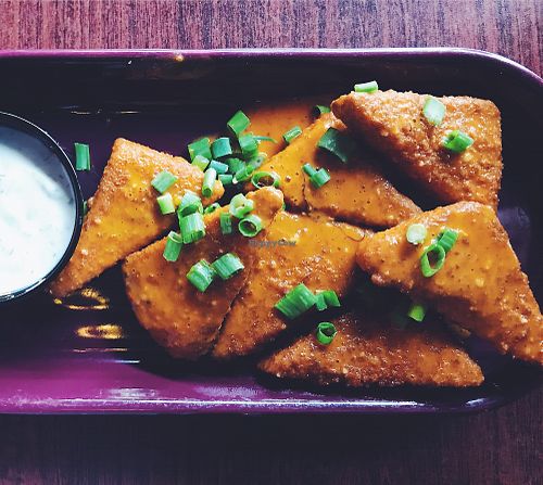 Buffalo tofu wings with vegan ranch at Melt Bar & Grilled in Independence